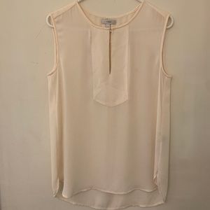 JCrew | Cream Blouse with Keyhole